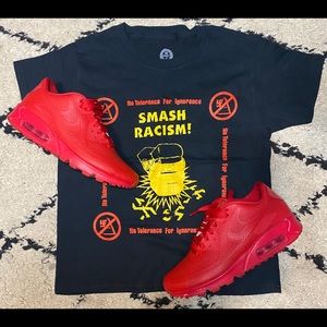 Xs obey “smash racism” T-shirt